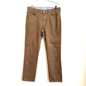 Peter Millar Crown Corduroy Men Pants Size 34 (33X29) Tan Preppy Stretch Classic